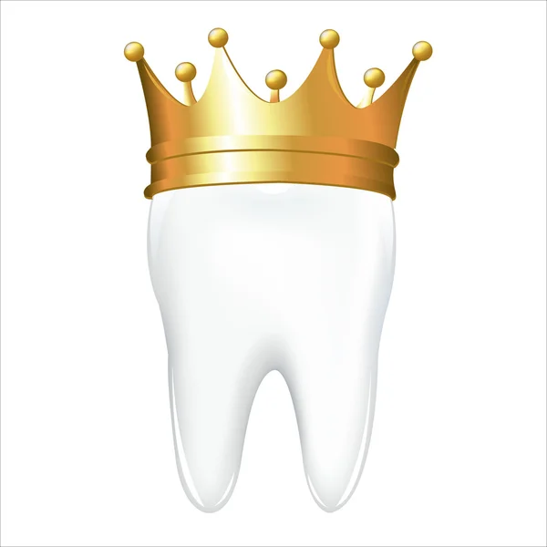 Tooth In Crown — Stock Vector