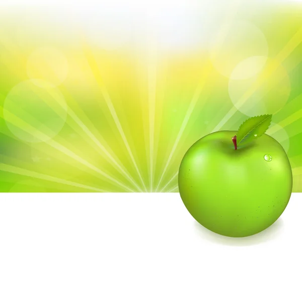 Yeşil elma — Stok Vektör