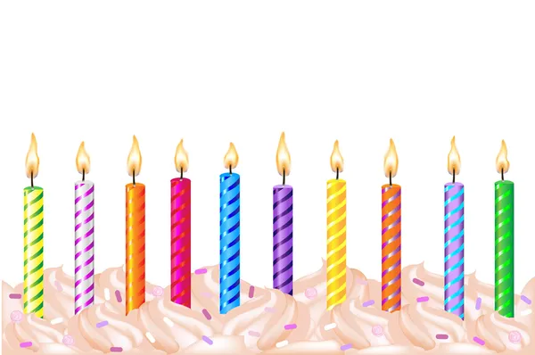 Свечи в день рождения — стоковый вектор