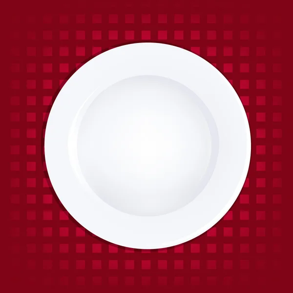 Plaque blanche sur fond rouge — Image vectorielle