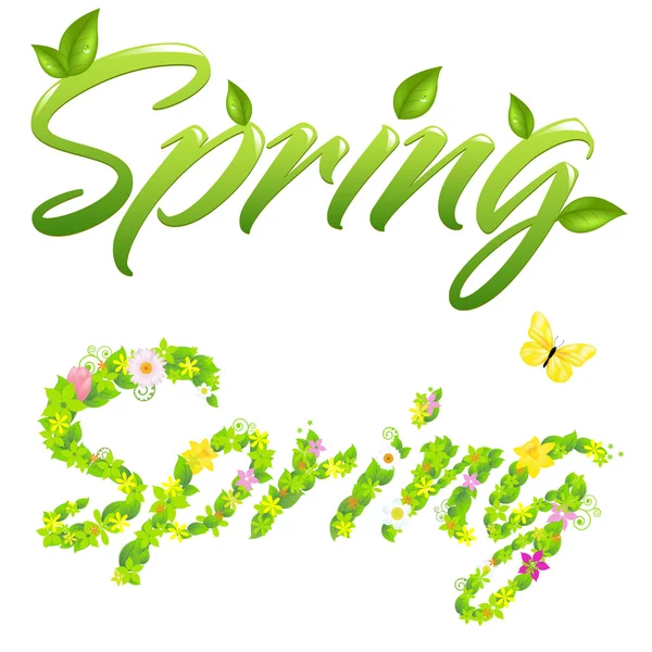 Palabras de primavera — Archivo Imágenes Vectoriales