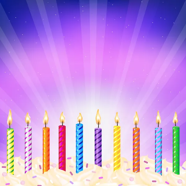 Birthday Candles — Stock Vector