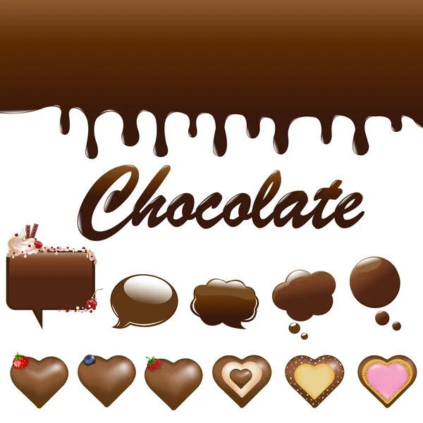 Ποικιλία σοκολάτες — Διανυσματικό Αρχείο