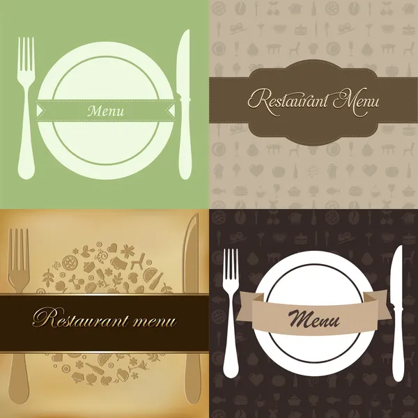 Restaurante Menú Set — Archivo Imágenes Vectoriales