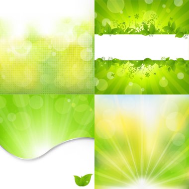 Nature Backgrounds Set clipart