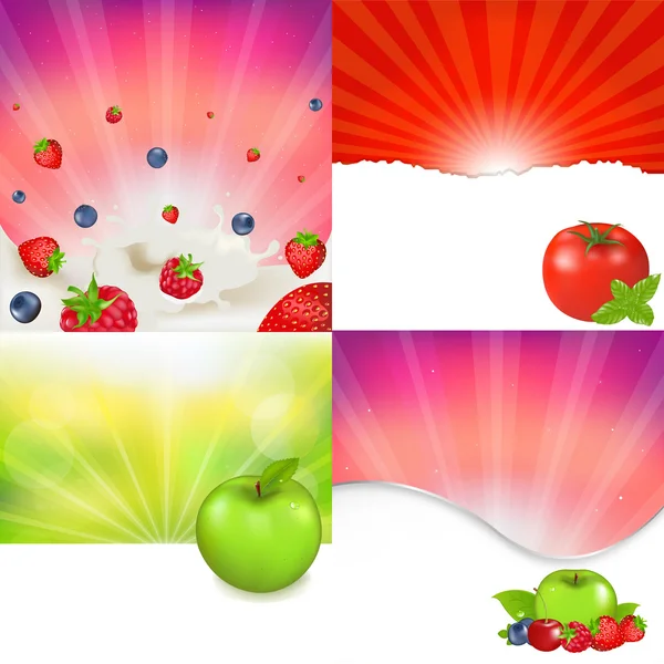 Fruit And Berries — Stock Vector