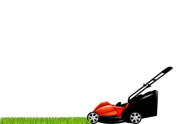 Lawnmower With Green Grass clipart