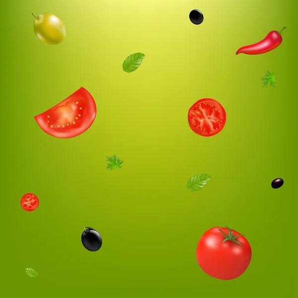 Contexte avec des légumes — Image vectorielle
