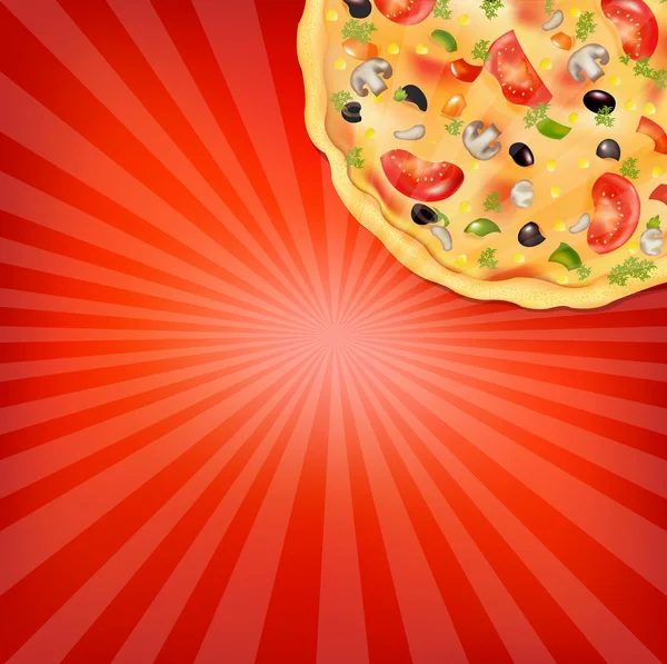 Poster pizza — Vettoriale Stock