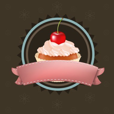 Cupcake With Cherry clipart
