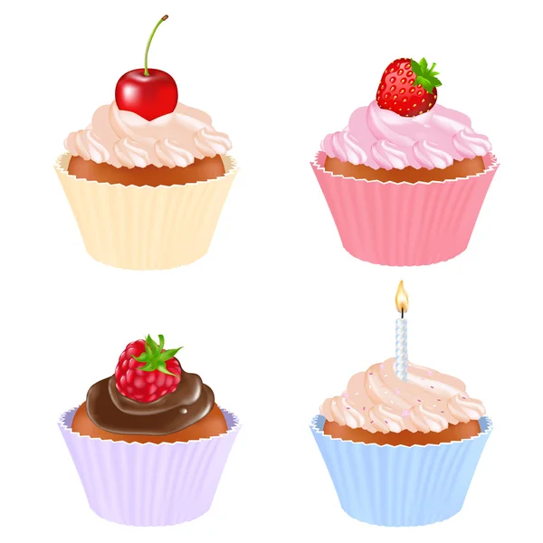 Cupcake Set — Stock Vector
