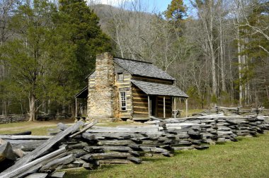 Cades Cove - John Oliver Cabin 4 clipart