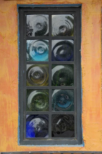 Bottle Glass Window — Stock Photo, Image
