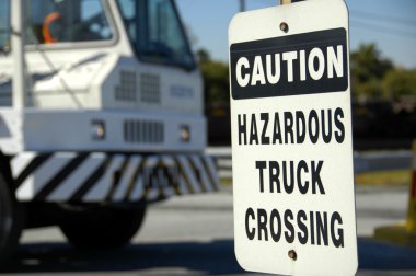 Hazardous Truck Crossing clipart