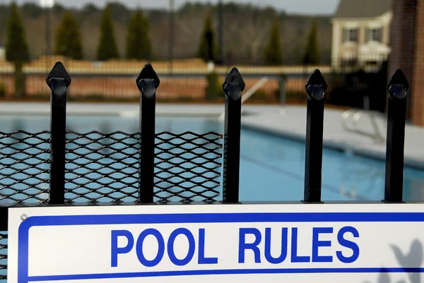 Bazén pravidla — Stock fotografie