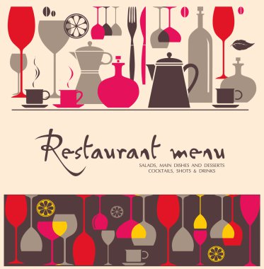 Vector. Restaurant menu design clipart