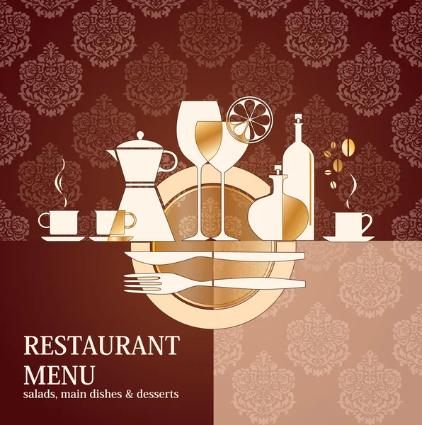 Vector. Diseño de menú de restaurante — Archivo Imágenes Vectoriales