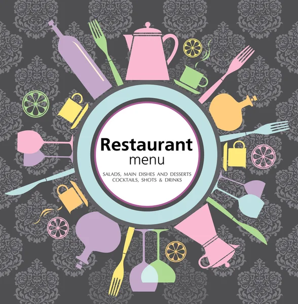 Vector. Design de menu restaurante — Vetor de Stock