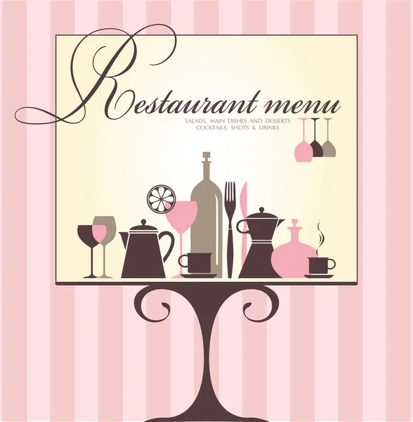 Menú restaurante — Archivo Imágenes Vectoriales