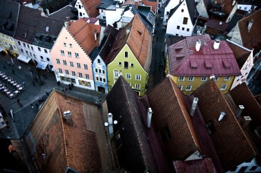 Aerial view to Fussen, Germany clipart