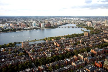 Boston's panorama from Prudential tower clipart
