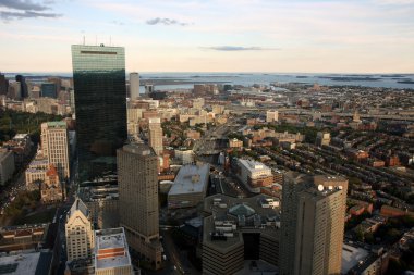 Boston'ın panorama Prudential Tower