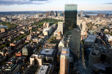 Boston'ın panorama Prudential Tower