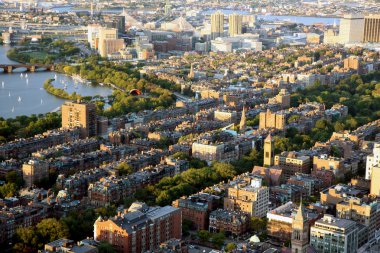 boston'ın panoramik manzarasını