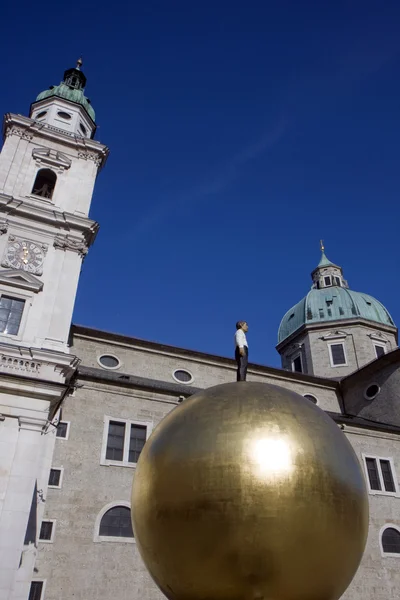 圆顶大教堂在城市中心的萨尔茨堡，奥地利 — 图库照片