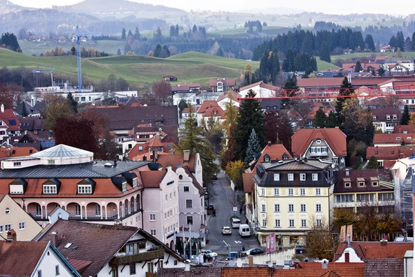 Fussen, Almanya için havadan görünümü — Stok fotoğraf