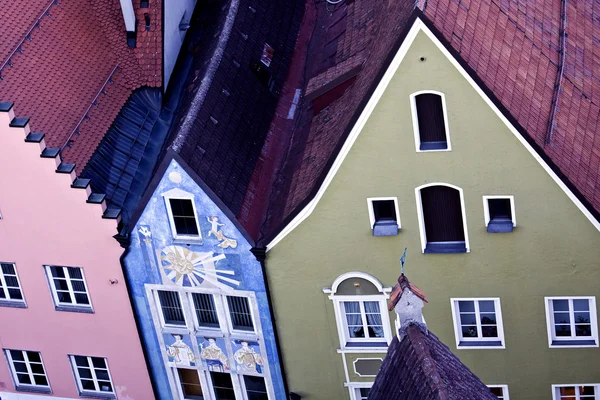 Flygfoto hus i Füssen, Tyskland — Stockfoto