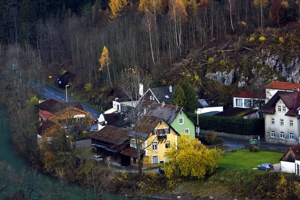 Luftaufnahme eines Dorfes in Deutschland — Stockfoto