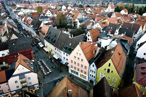 Вид с воздуха на Фуссен, Германия — стоковое фото