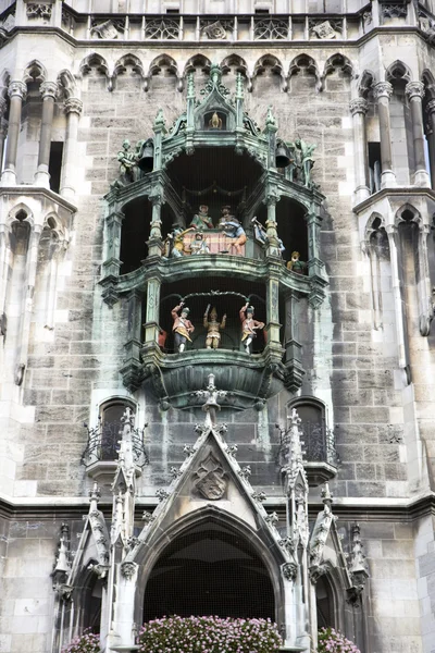 stock image Clock at Marienplatz in Munich