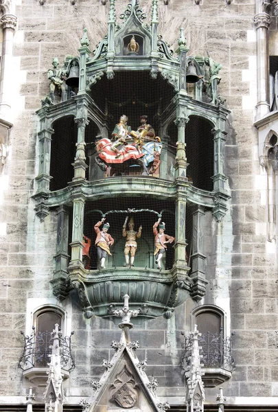 Reloj del antiguo Ayuntamiento de Marienplatz en Múnich —  Fotos de Stock