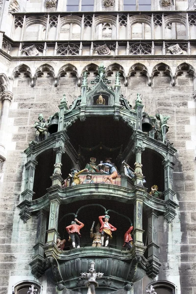 Clock of the old City Hall at Marienplatz in Munich — Stock Photo, Image