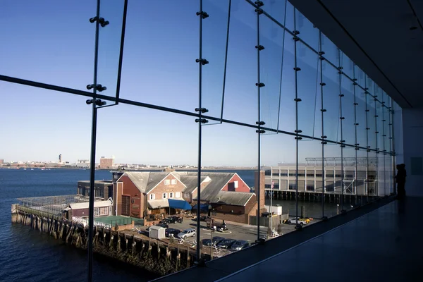 Stock image Boston panorama at sunset from ICA