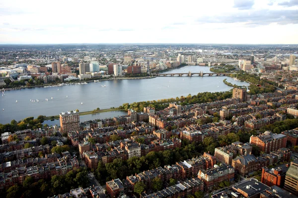Panorama de Boston da Torre Prudencial Imagens De Bancos De Imagens