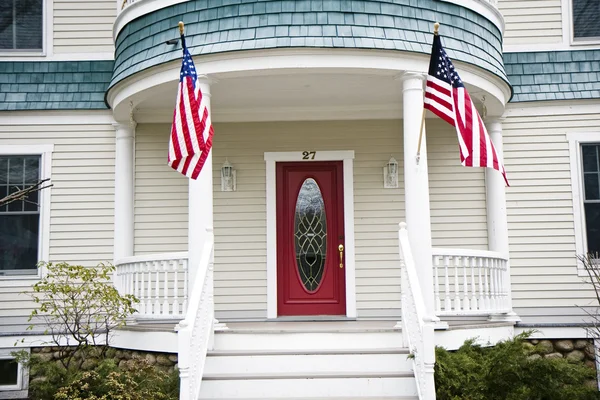 Entrada a una casa en Estados Unidos Imagen de archivo