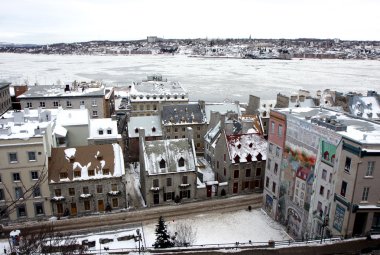 Quebec in winter clipart