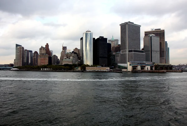 Widok Manhattanu z staten island ferry — Zdjęcie stockowe