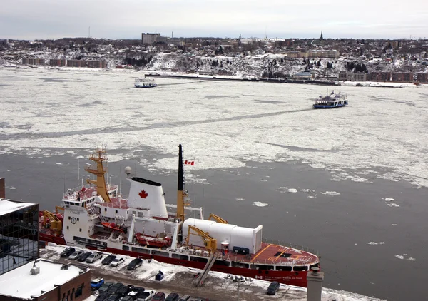 Quebec in de winter Rechtenvrije Stockfoto's