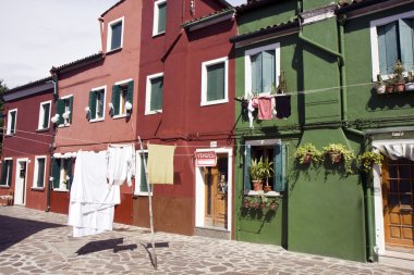 burano Adası evleri