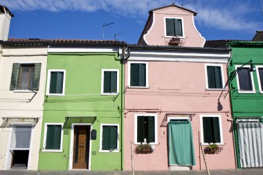 burano Adası evleri