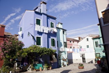 burano Adası evleri