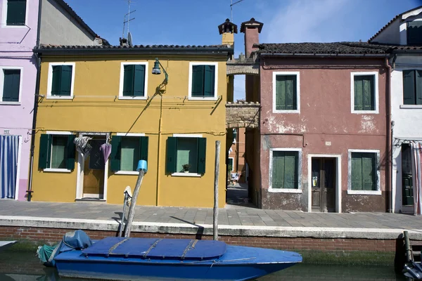 Case nell "isola di Burano — Foto Stock