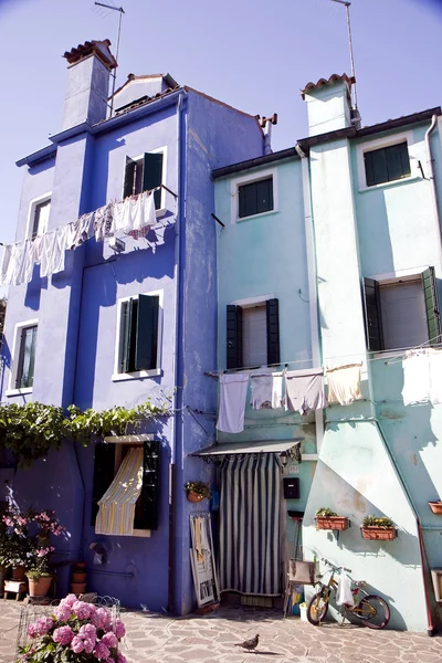 Будинків на острові Burano — стокове фото