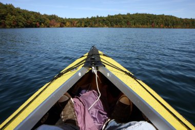 Boat in the Walden Pond clipart