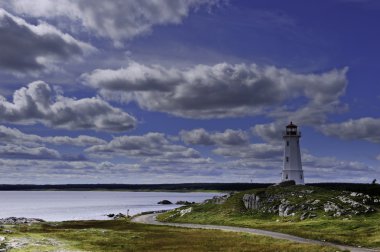 Lighthouse near Louisbourg, Nova Scotia, Canada clipart