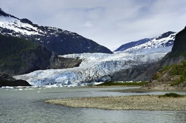 Mendenhall Glacier at Juneau Alaska clipart